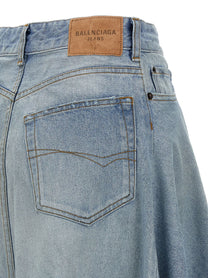 Balenciaga Godet Skirt Blue