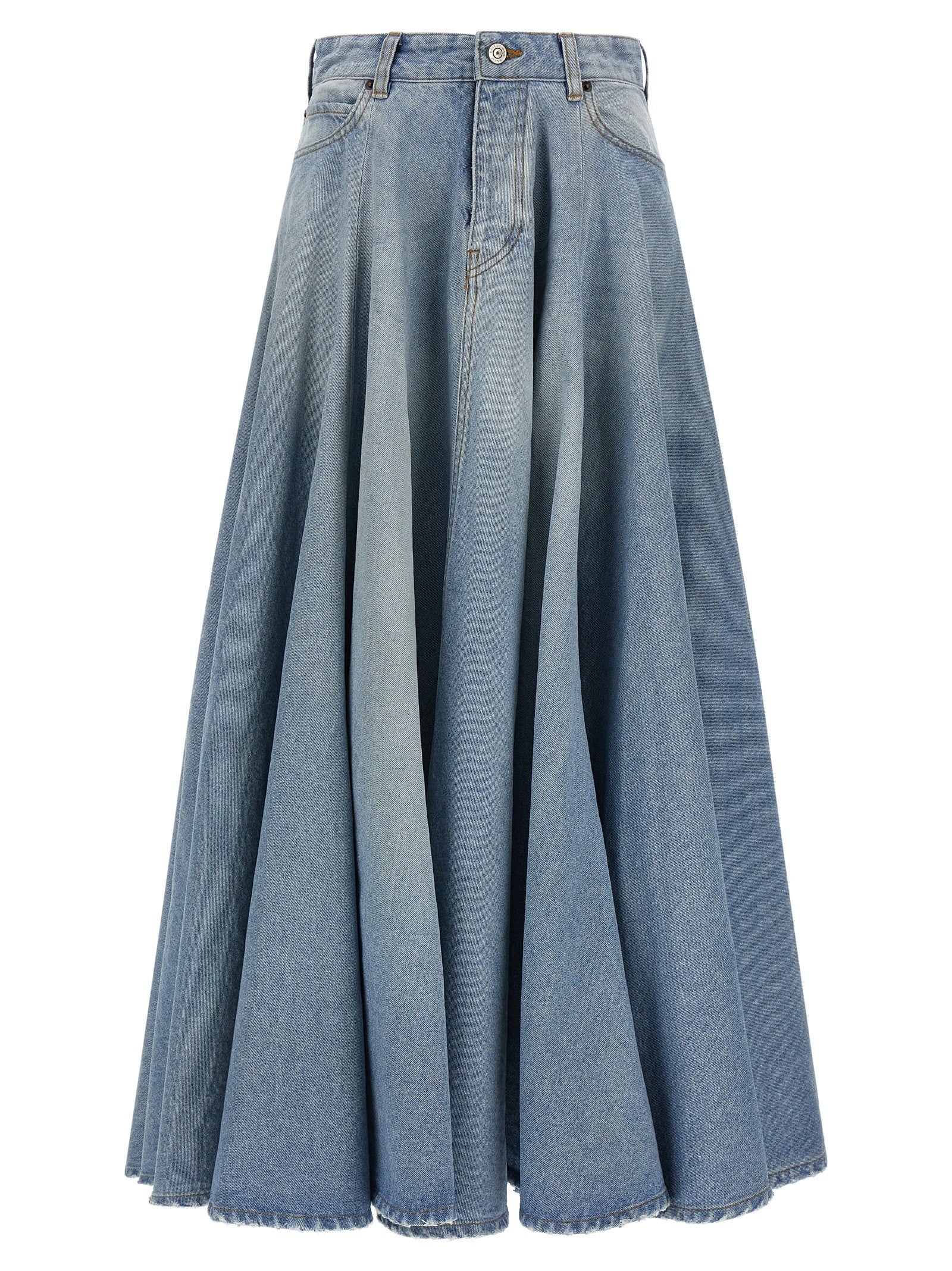 Balenciaga Godet Skirt Blue