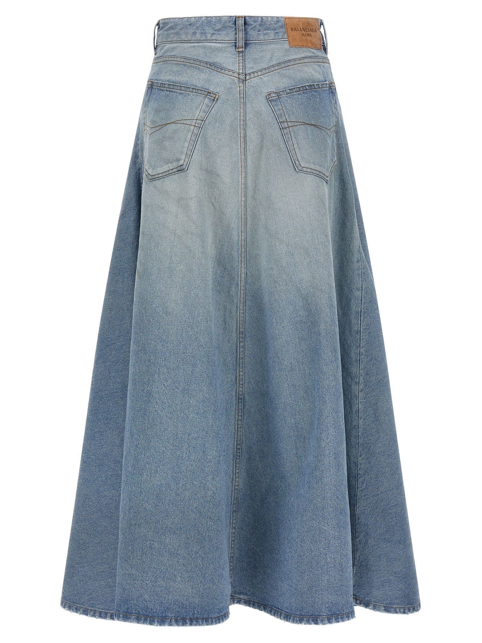 Balenciaga Godet Skirt Blue