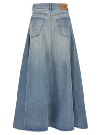 Balenciaga Godet Skirt Blue