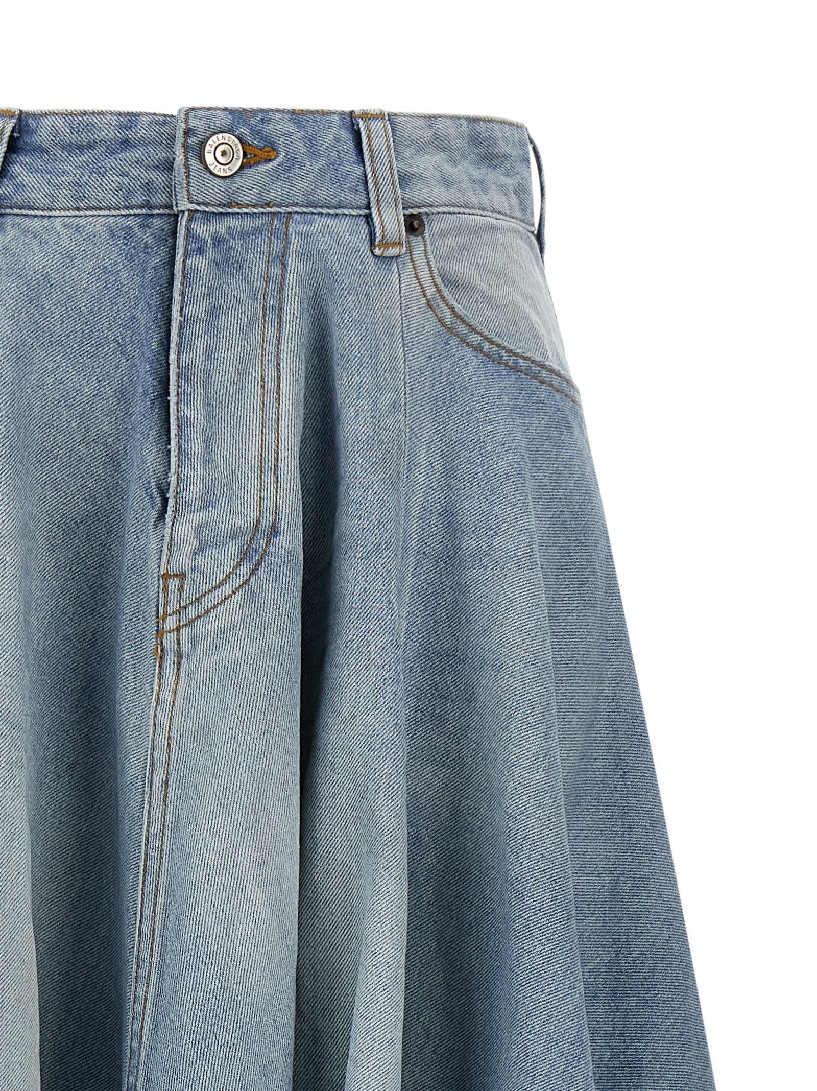 Balenciaga Godet Skirt Blue