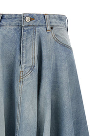 Balenciaga Godet Skirt Blue