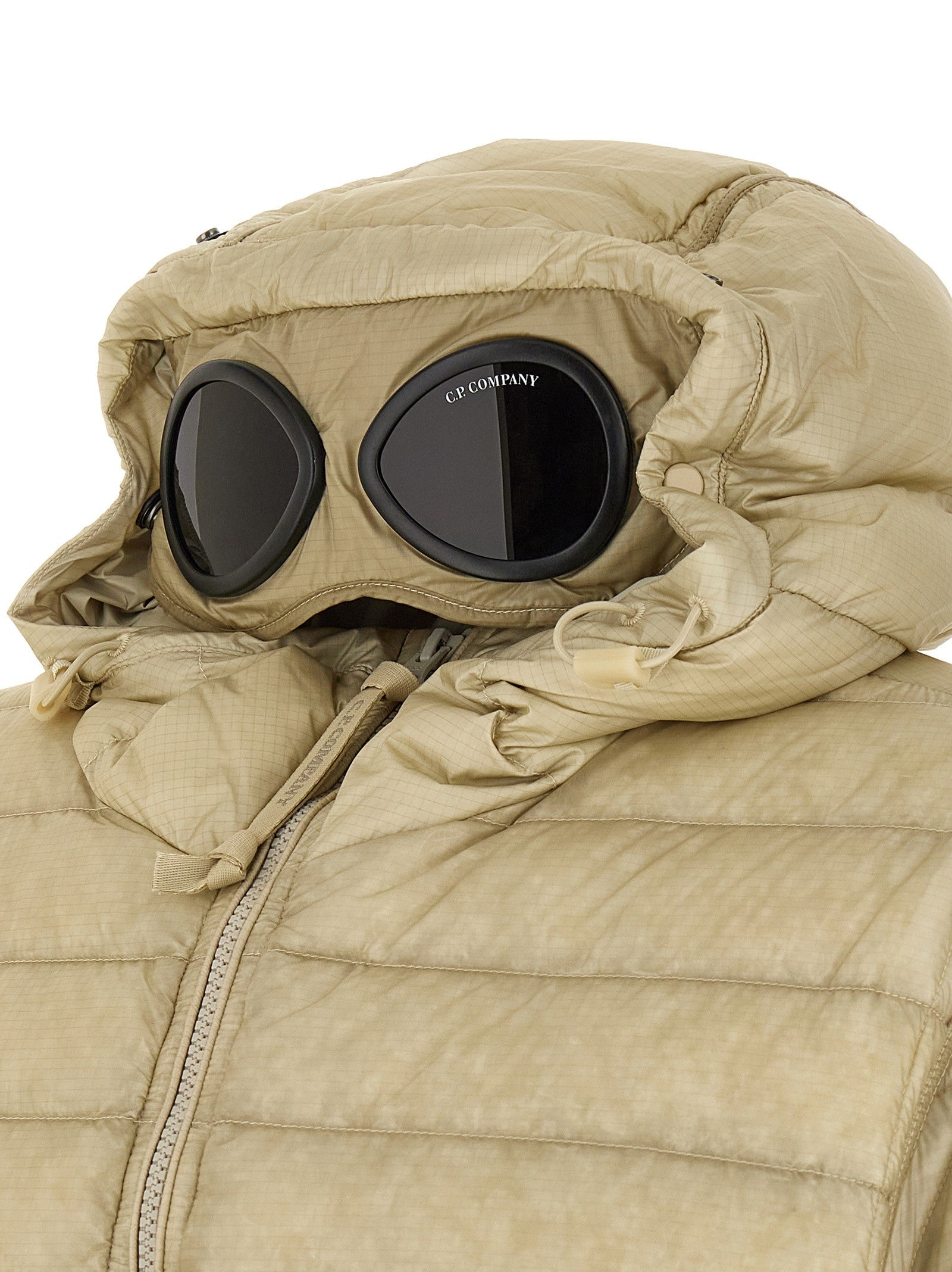 C.P. Company Goggle Down Jacket Beige
