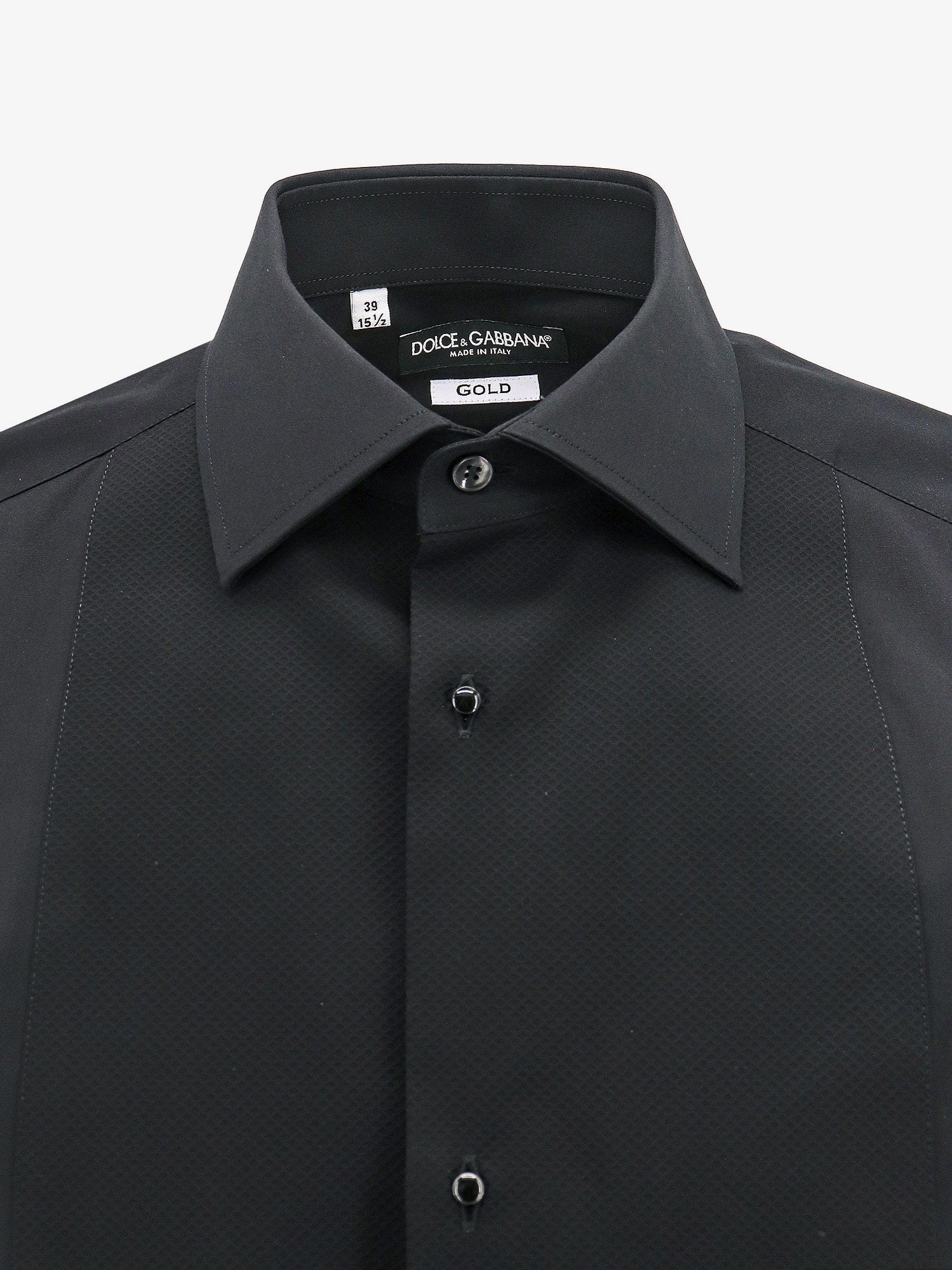 Dolce &amp; Gabbana Men's Gold Cotton Shirt Black
