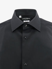 Dolce &amp; Gabbana Men's Gold Cotton Shirt Black