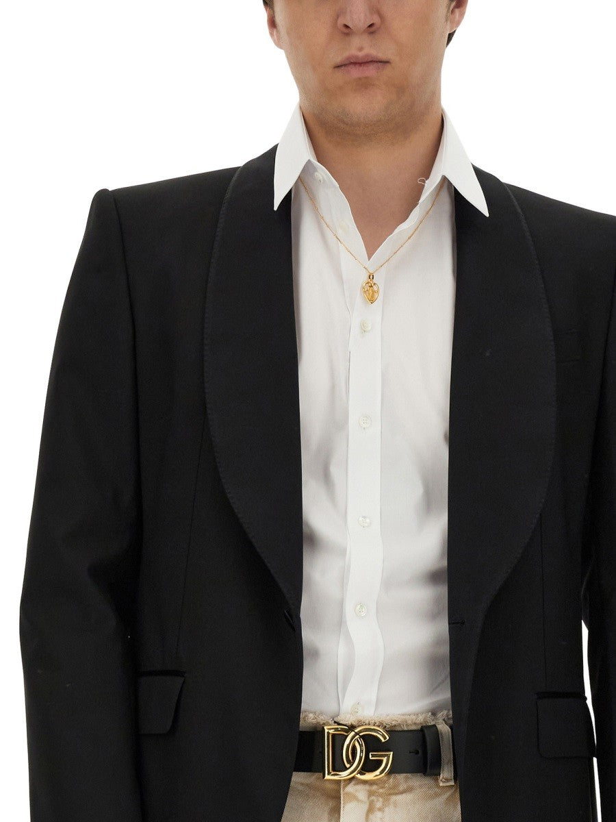 Dolce &amp; Gabbana Men's Gold Fit Cotton Shirt White