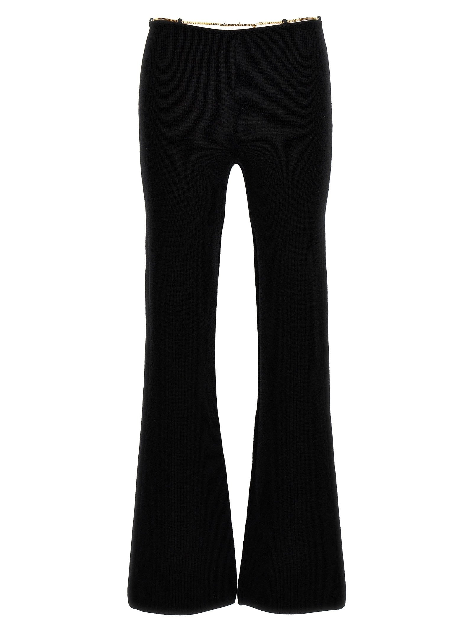 alexanderwang Gold Nameplate Chain Pants Black