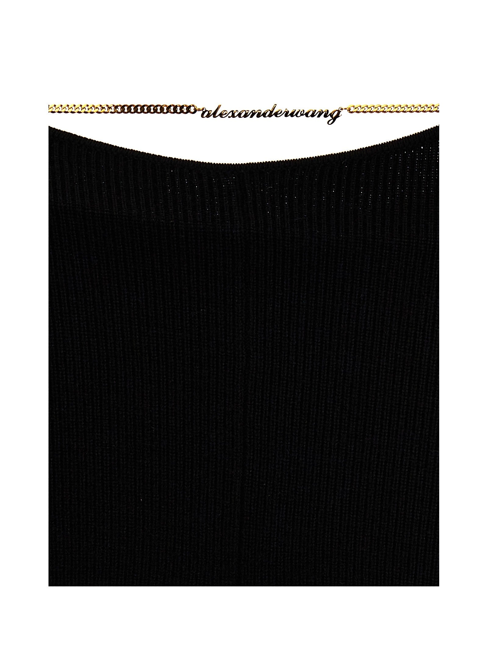 alexanderwang Gold Nameplate Chain Pants Black