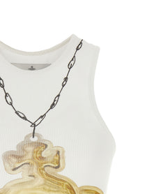 Vivienne Westwood Gold Orb 90s Tank Top White