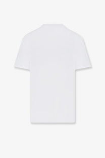 Golden goose men’s cotton shirt black with a minimalist design white cotton t-shirt front view