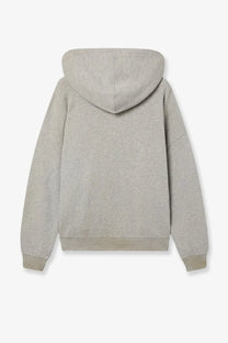 Golden Goose men’s cotton sweatshirt grey soft heather gray hooded with relaxed fit and ribbed cuffs