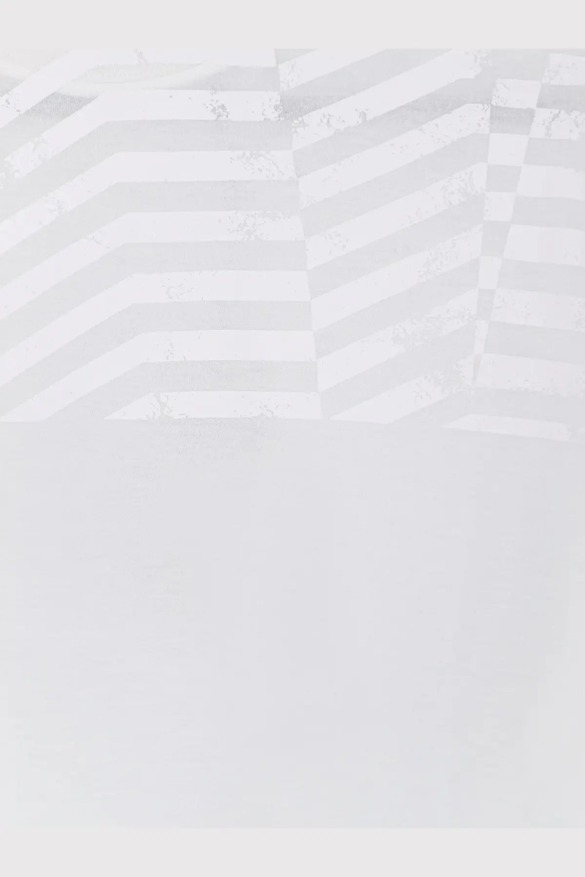 Golden Goose men’s lyocell shirt white with minimalist abstract chevron background in shades of white and light gray