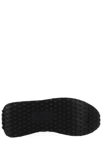Black rubber sole with star-shaped tread pattern on golden goose men’s marathon red sneaker