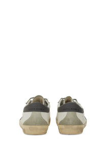Golden Goose Mens Super Star white gray suede distressed sneakers