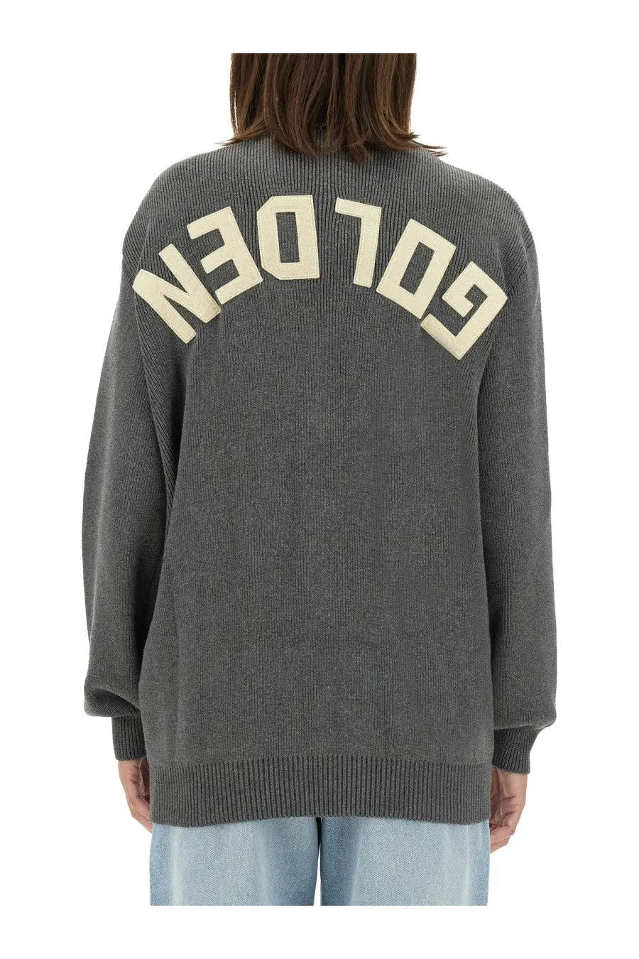 Golden Goose Women's Cotton Cardigan with Sul Retro Grey, view 3
