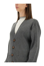 Golden Goose Women's Cotton Cardigan with Sul Retro Grey, view 4