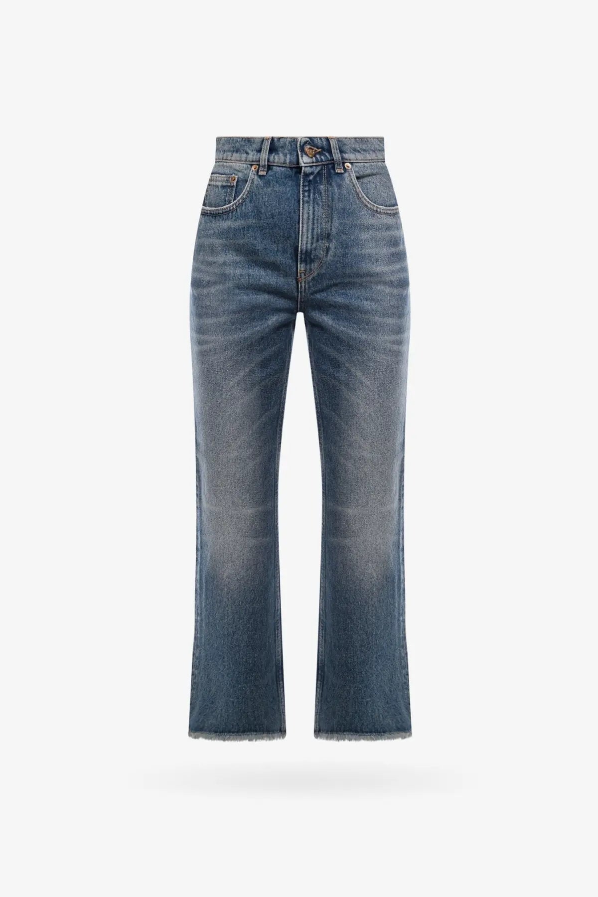 Golden Goose Women's Derin New Cropped Flare Jeans Blue