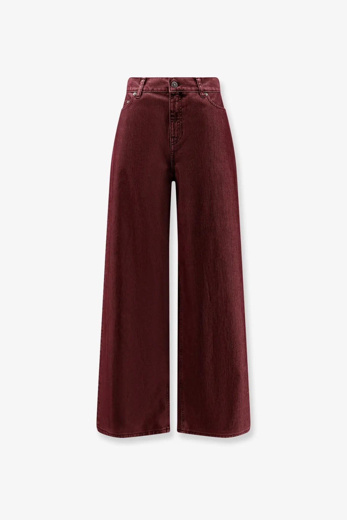 Golden goose women’s melody boyfriend fit blue denim trousers with high waist and classic five-pocket design