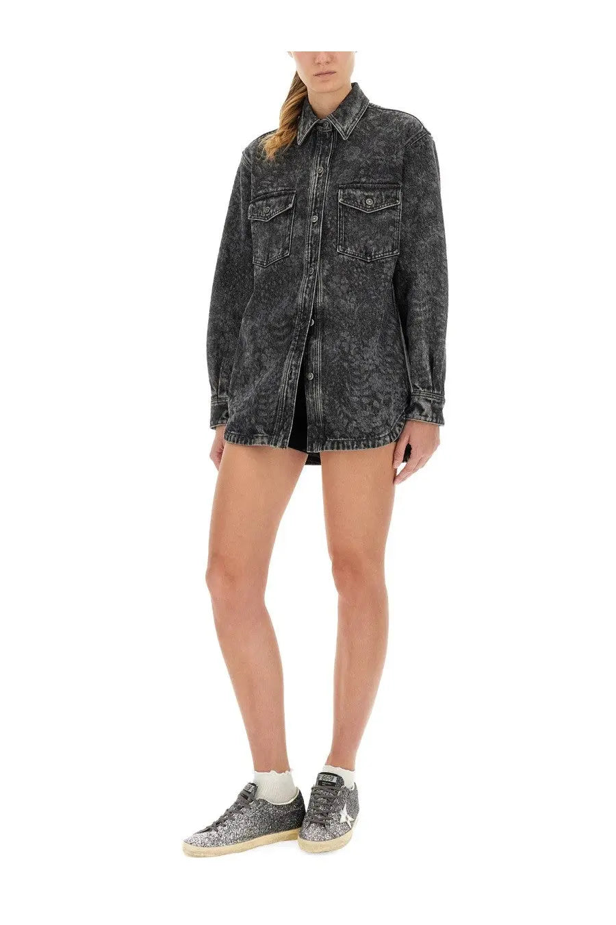 Golden Goose Women's Ollie Boyfriens Shirt Black, view 2