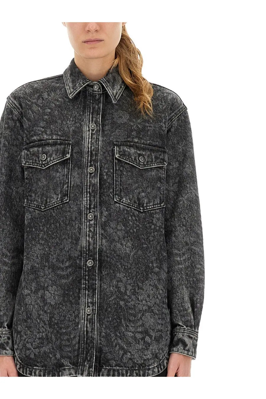 Golden Goose Women's Ollie Boyfriens Shirt Black, view 4
