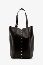 Golden Goose Women's Shopping Vintage Leather Shoulder Bag Black