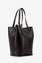Golden Goose Women's Shopping Vintage Leather Shoulder Bag Black, view 3