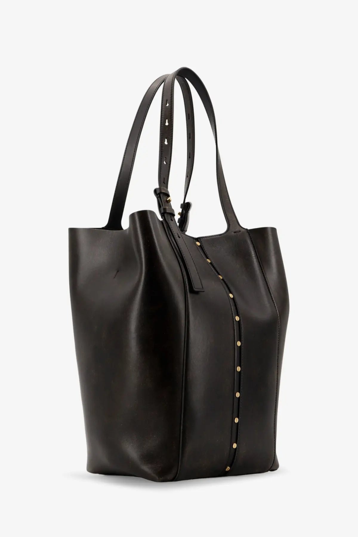 Golden Goose Women's Shopping Vintage Leather Shoulder Bag Black, view 3