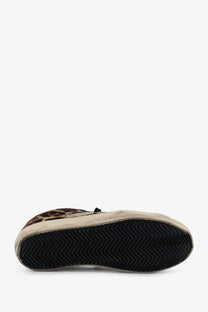 Golden Goose women’s super star sneaker white with leopard-print distressed beige upper and black rubber sole
