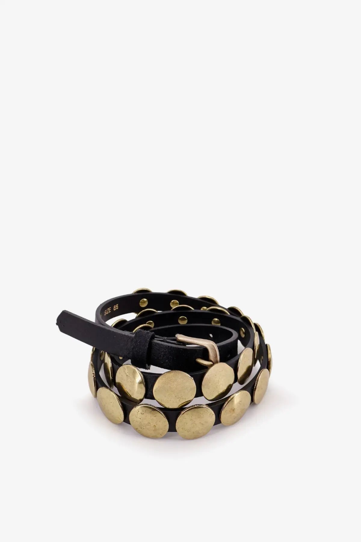 Golden Goose Women's Trinidad Leather Belt Black, view 2