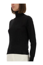 Golden Goose Women's Worn Effect Wool Sweater Black, view 4