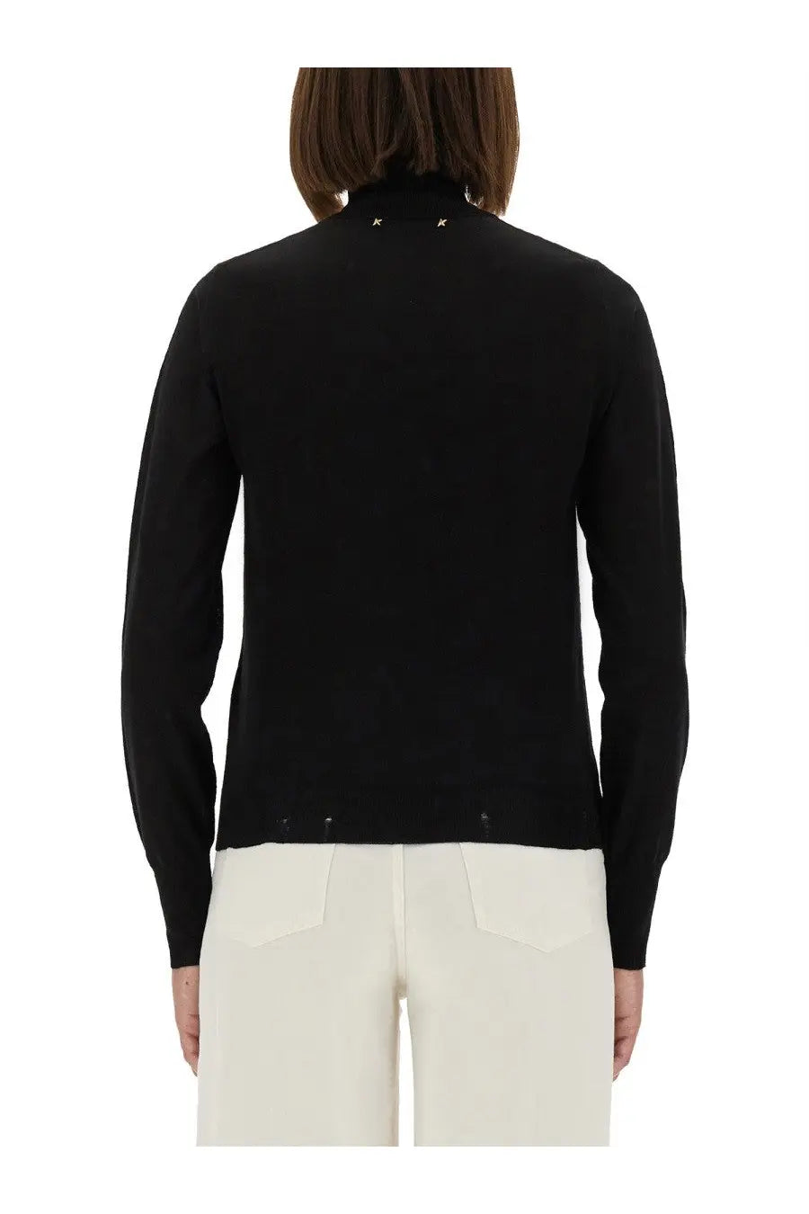 Golden Goose Women's Worn Effect Wool Sweater Black, view 3