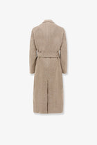 Golden Goose Women's Wrinkled Virgin Wool Blend Coat Grey, view 2