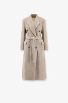 Golden Goose Women's Wrinkled Virgin Wool Blend Coat Grey