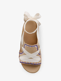 UGG Women's Goldenstar Hi Artistitch Suede Sandals Beige