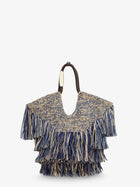 Zimmermann Women's Goldentime Raffia Handbag Blue