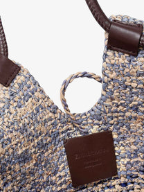 Zimmermann Women's Goldentime Raffia Handbag Blue