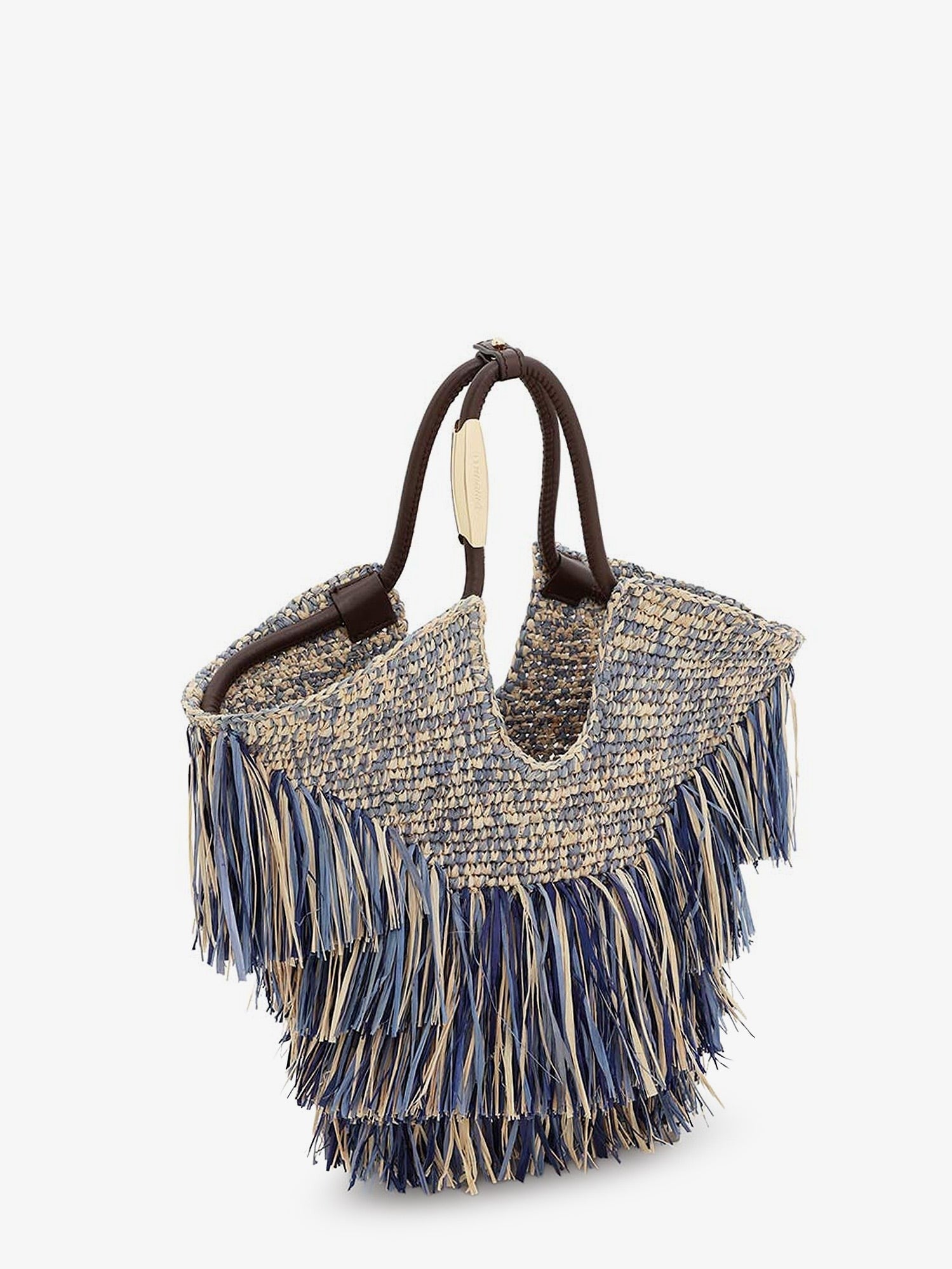 Zimmermann Women's Goldentime Raffia Handbag Blue