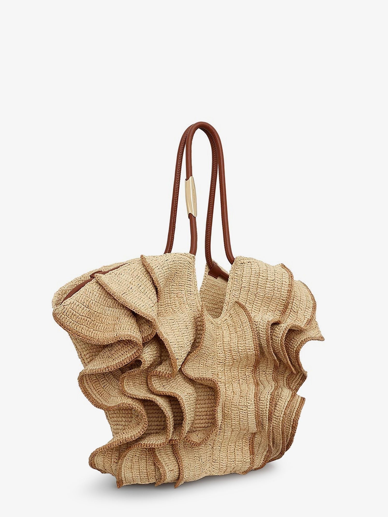 Zimmermann Women's Goldentime Raffia Shoulder Bag White