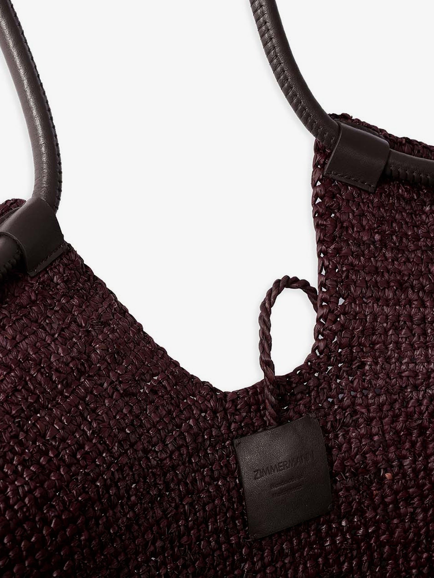 Zimmermann Women's Goldentime Raffia Shoulder Bag Chocolat