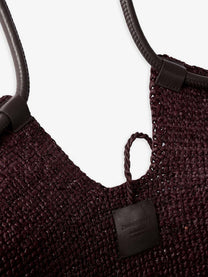 Zimmermann Women's Goldentime Raffia Shoulder Bag Chocolat