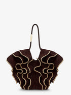Zimmermann Women's Goldentime Raffia Shoulder Bag Chocolat