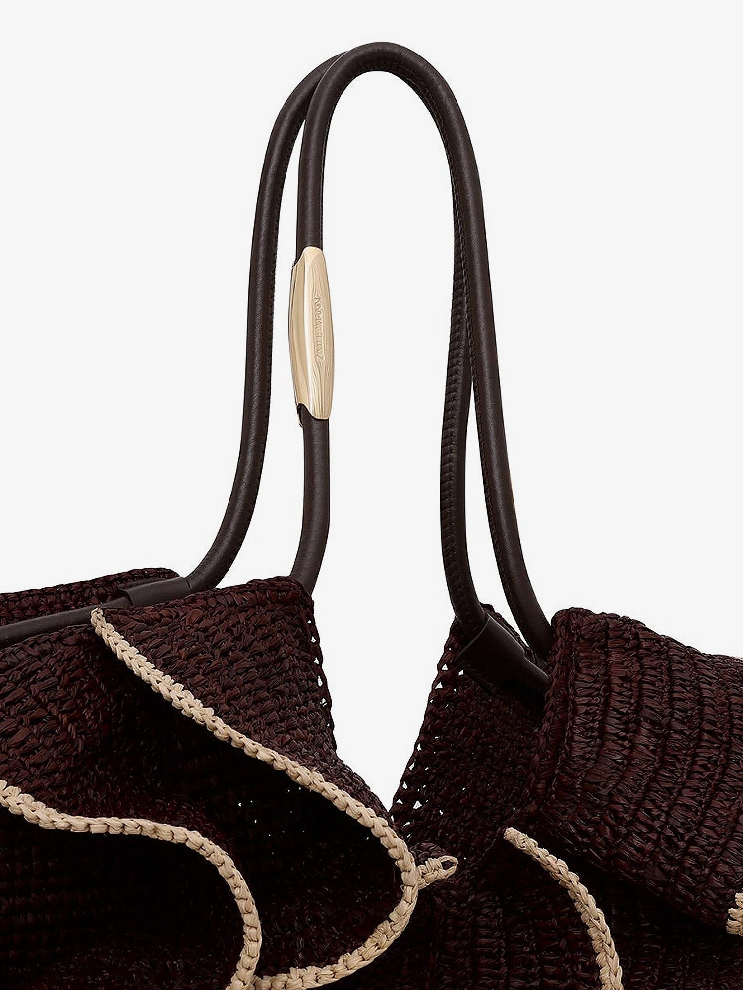 Zimmermann Women's Goldentime Raffia Shoulder Bag Chocolat