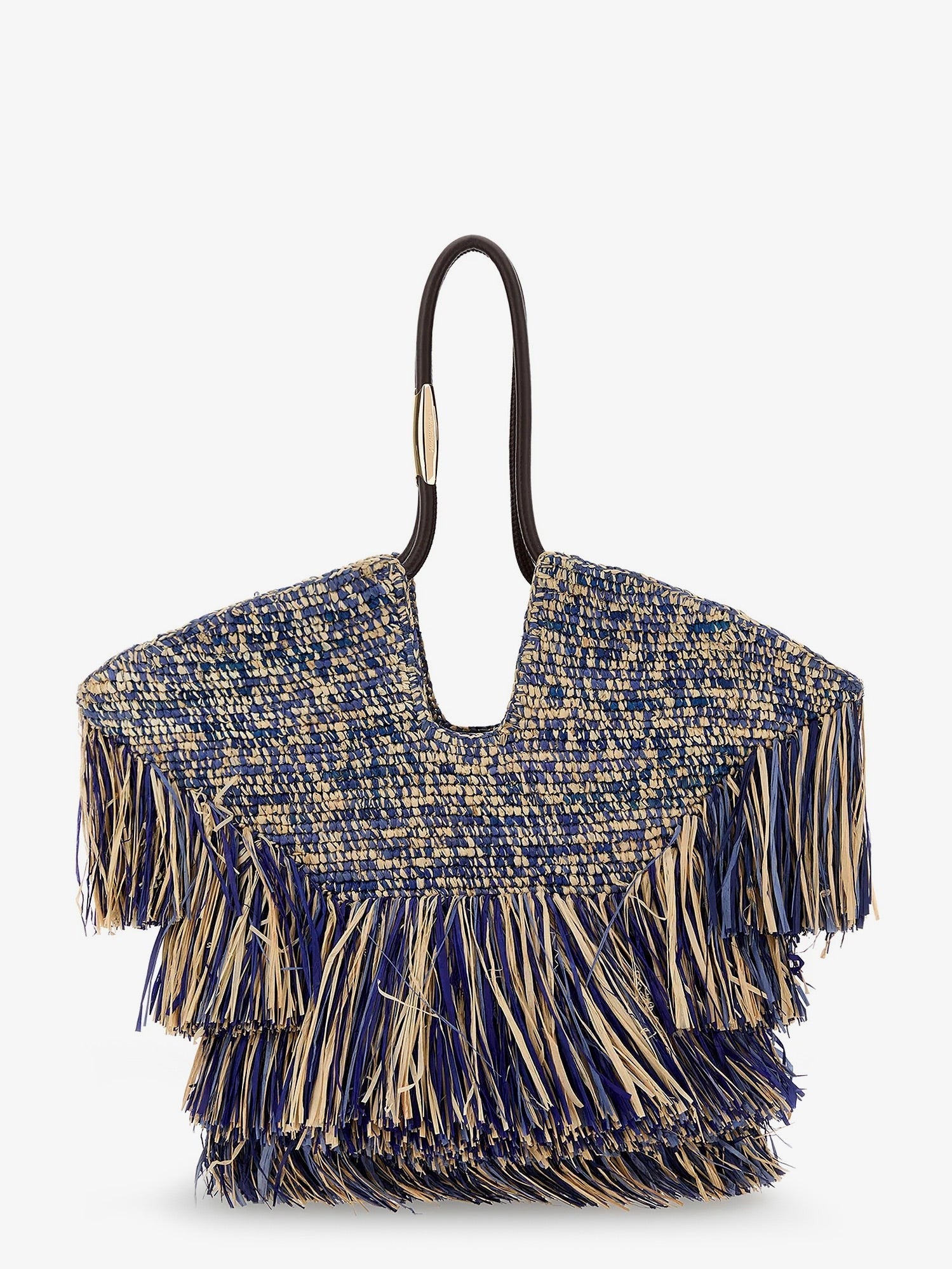 Zimmermann Women's Goldentime Raffia Shoulder Bag Blue