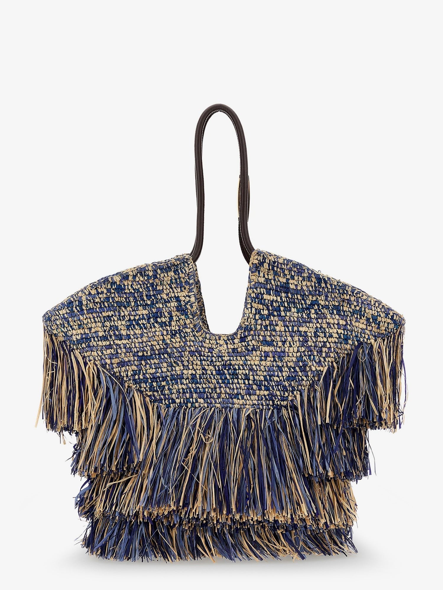 Zimmermann Women's Goldentime Raffia Shoulder Bag Blue