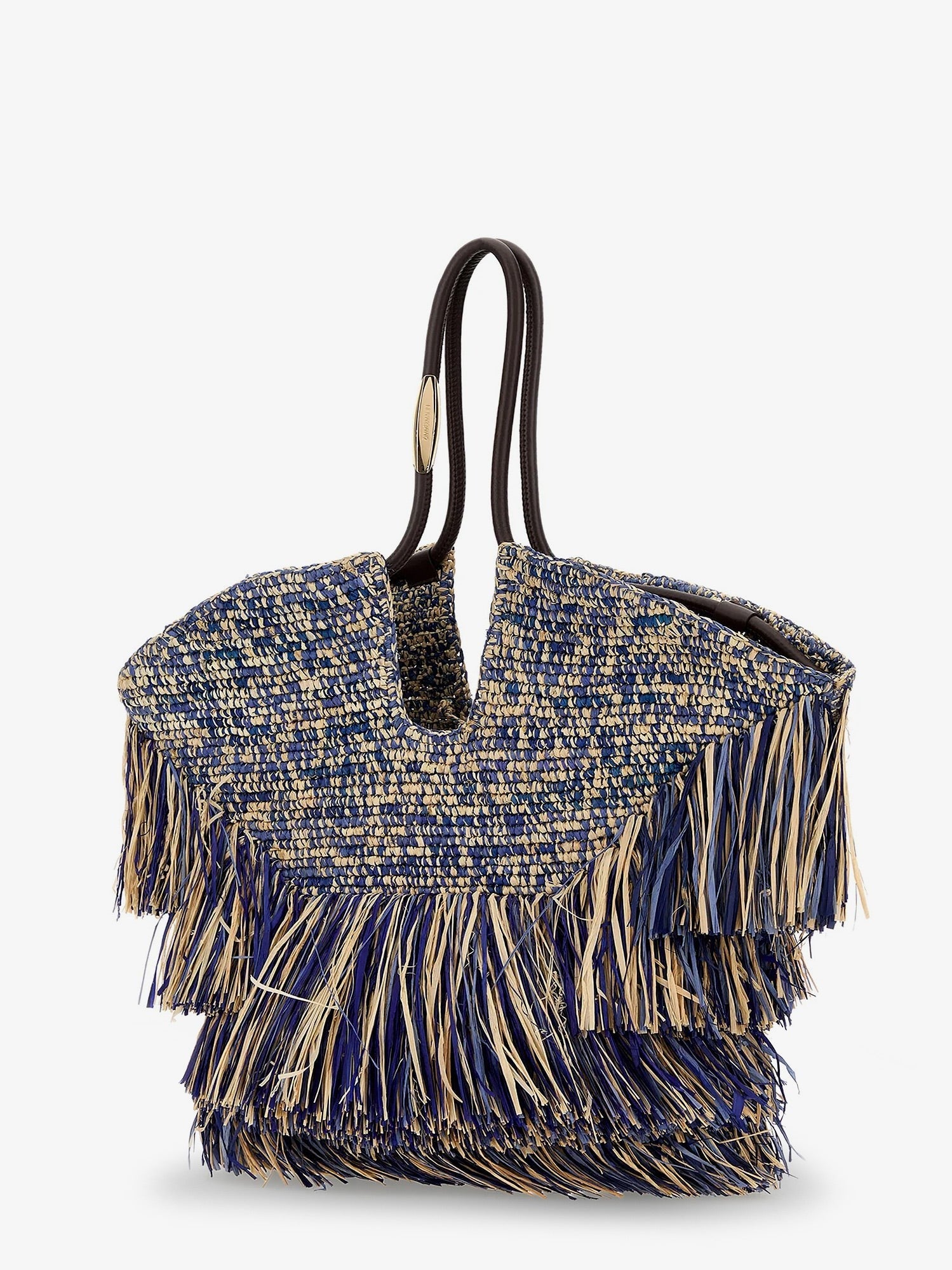 Zimmermann Women's Goldentime Raffia Shoulder Bag Blue