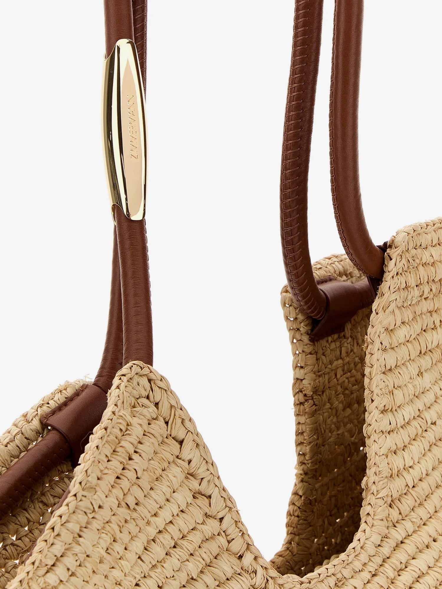 Zimmermann Women's Goldentime Raffia Shoulder Bag White