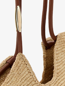 Zimmermann Women's Goldentime Raffia Shoulder Bag White