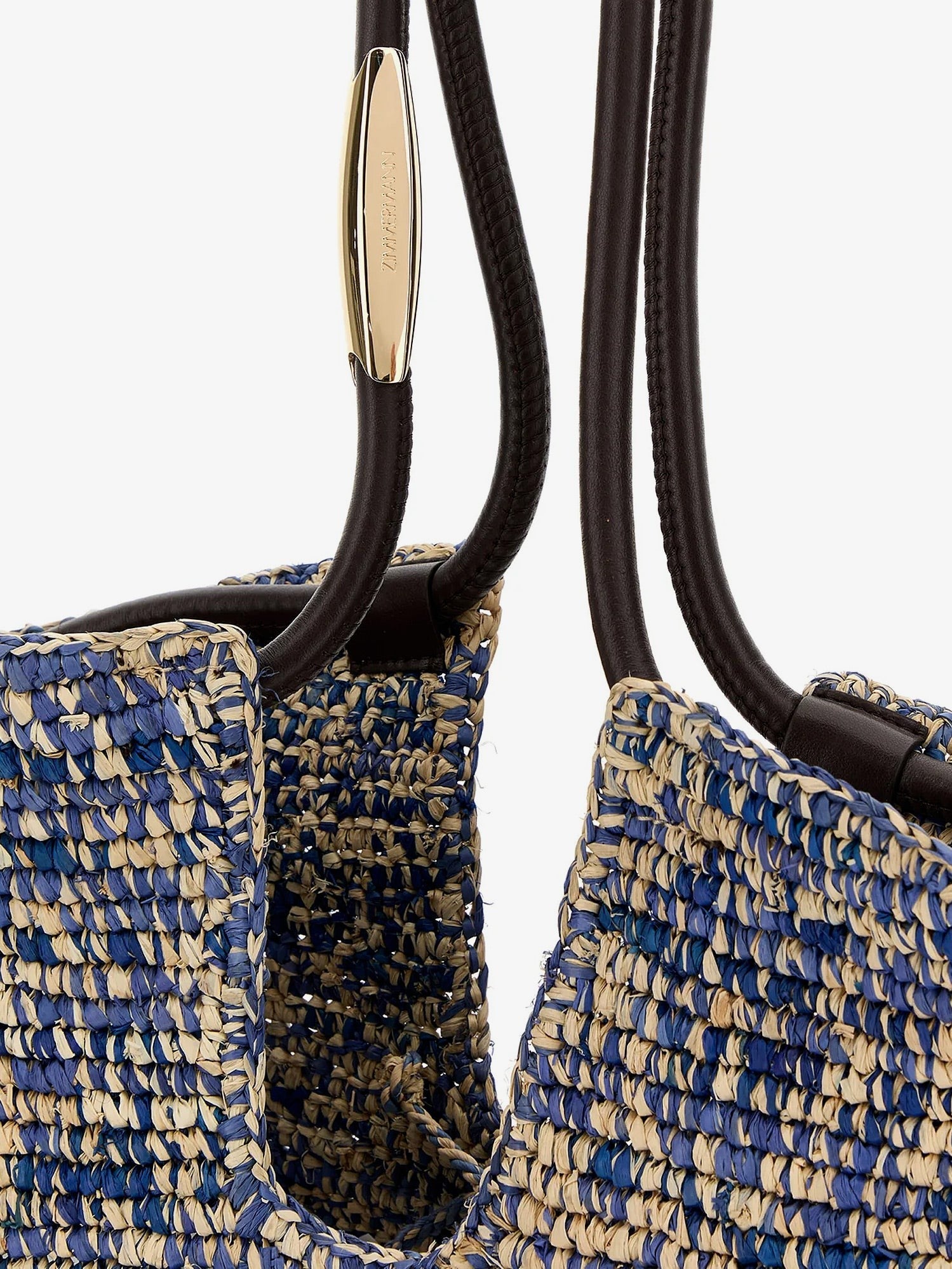 Zimmermann Women's Goldentime Raffia Shoulder Bag Blue