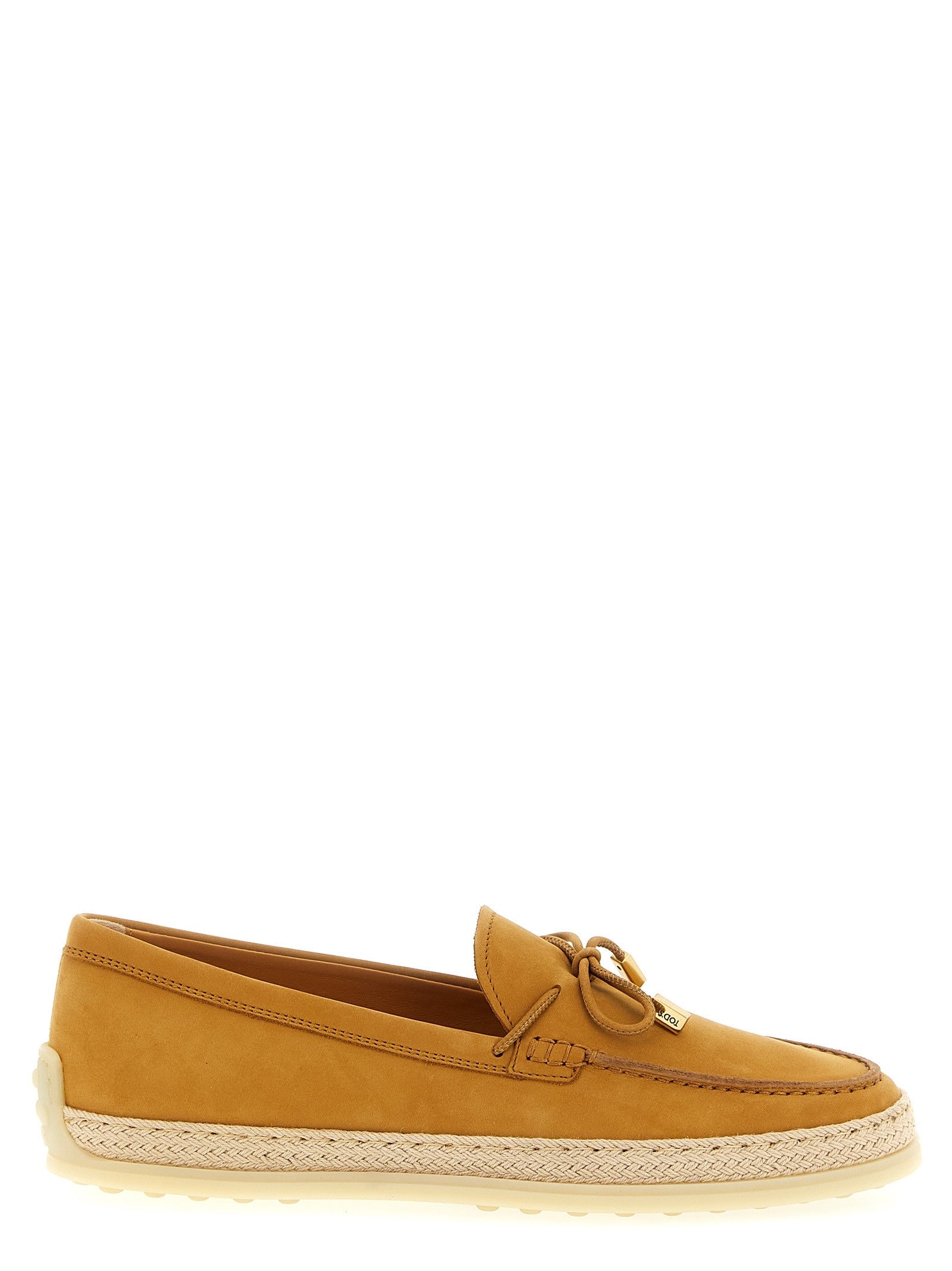 Tod's Gomma Rafia 92K Loafers Beige