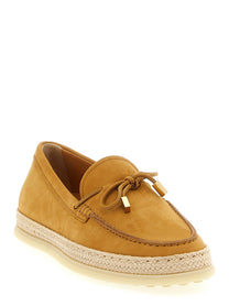 Tod's Gomma Rafia 92K Loafers Beige